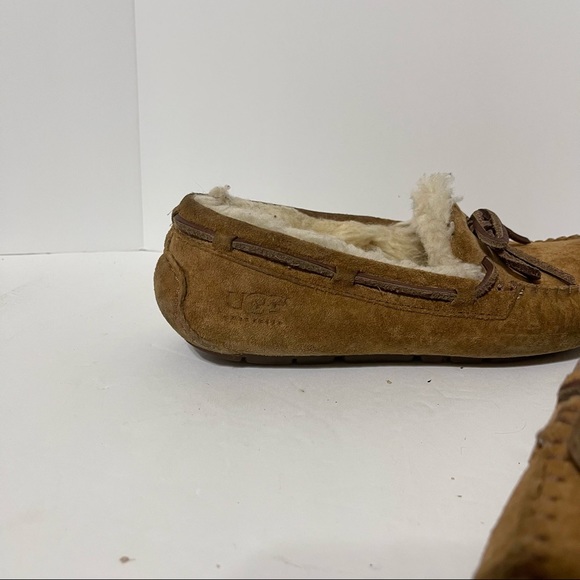 Ugg shearling line suede moccasin loafers sz 7 - Picture 5 of 5